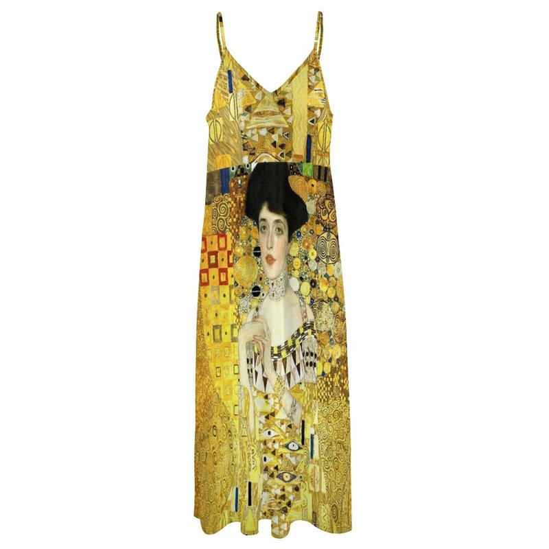 Женское золотое платье без рукавов, Женские официальные платья, женское платье