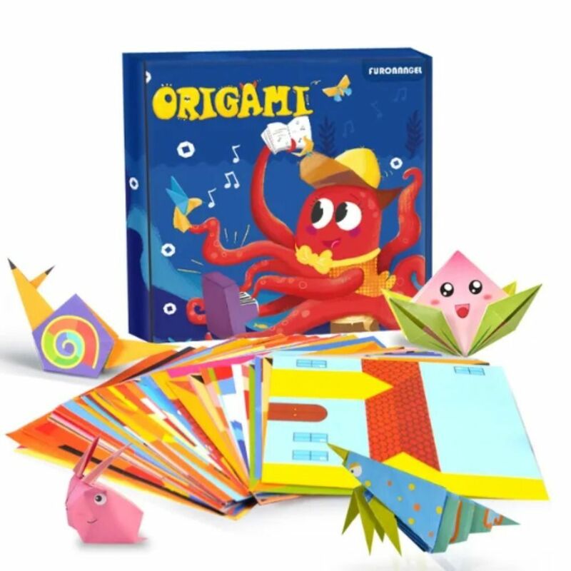 Kertas kerajinan edukasi hewan kartun mainan edukasi kertas Origami kertas Origami hewan kartun kertas Origami Montessori DIY