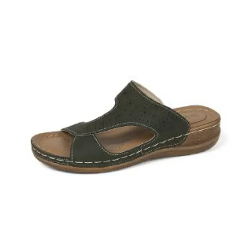 Chinelos de peep toe básicos femininos, fundo macio, sapatos de moda de verão, venda quente, 2024