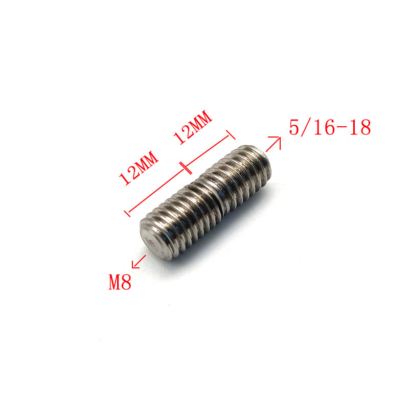M8 To 5/16-18  British thread To National standard  Internal And External Teeth Adapter Screw