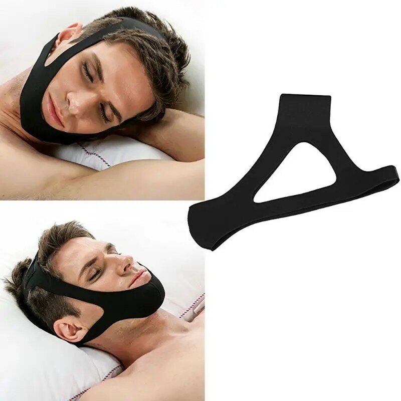 Женский и мужской треугольный пояс против храпа, спальный ремень для подбородка, каппа, повязка на голову для хорошего дыхания
