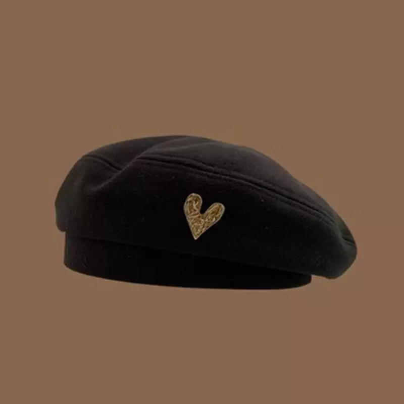 ايل كيبس-قبعات صوفية جلدية للنساء ، قبعة نسائية ، قبعة نسائية ، قبعة شتوية ، أحادية اللون ، مسطحة ، KPop ، شعرت ، قبعات فتاة لطيفة ، BLM027