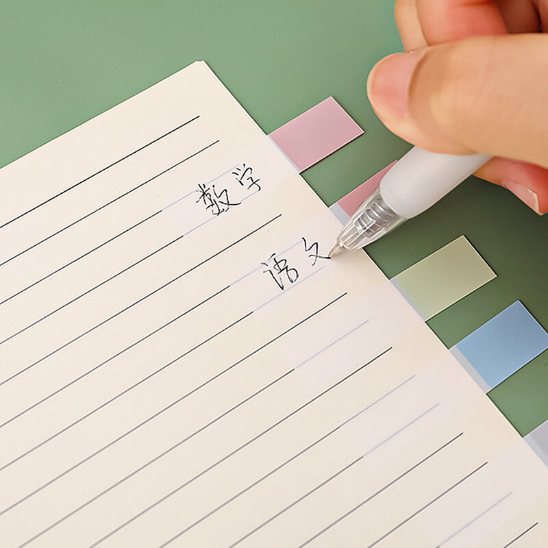 200 Sheets Retro Morandi Index Memo Pad Sticky Notes Paper Sticker Notepad Bookmark School Supplies Kawaii Stationery