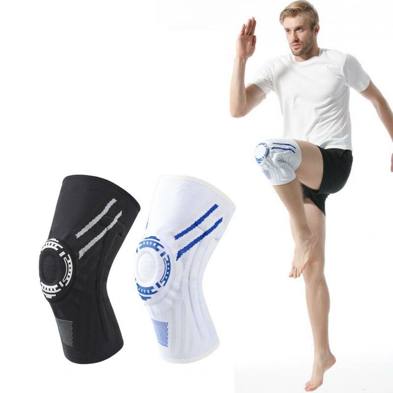 1 szt. Sportowy ochraniacz na kolano antypoślizgowy bufor oddychający elastyczna tkanina odprowadzania wilgoci ochrona kolan kompresji mężczyzn kobiet stabilizator na kolano