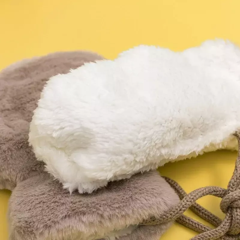 Sarung tangan anak, aksesori musim dingin sarung tangan hangat kartun beruang untuk balita, anak laki-laki perempuan gaya Korea