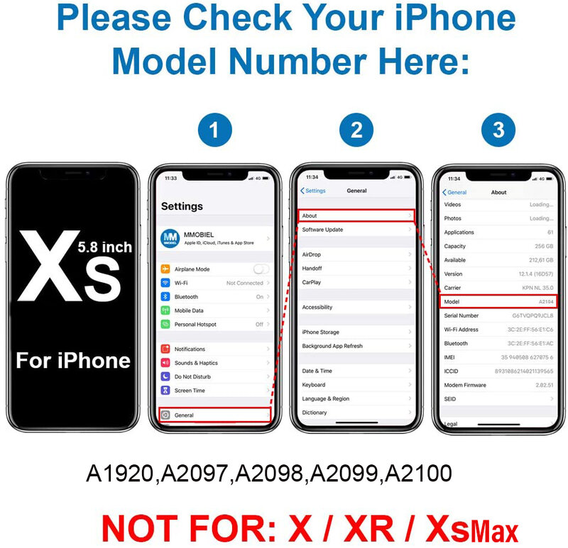 EpiCard-Support de fente de remplacement, compatible avec iPhone Xs 2018, avec clé d'éjection ouverte gratuite, peut imprimer IMEI