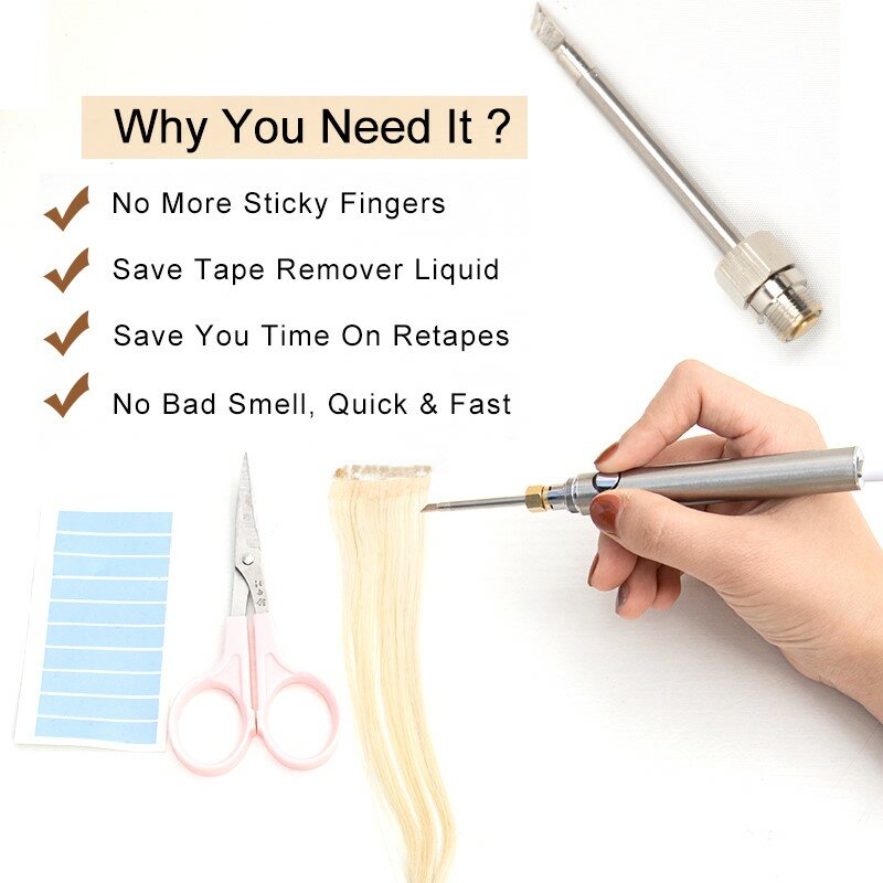 Solderen Tip Remover Pen Usb Plug In Werkende Elektrische Temperatuur Verstelbare Tape Remover Voor Hair Extensions Geen Batterij 5V 2A
