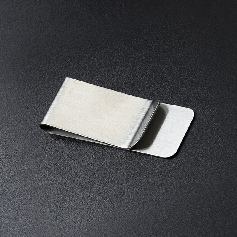 High Quality 1PC Stainless Steel Metal Money Clip Fashion Simple Money Clip Dollar Cash Clamp Holder Wallet for Men Women