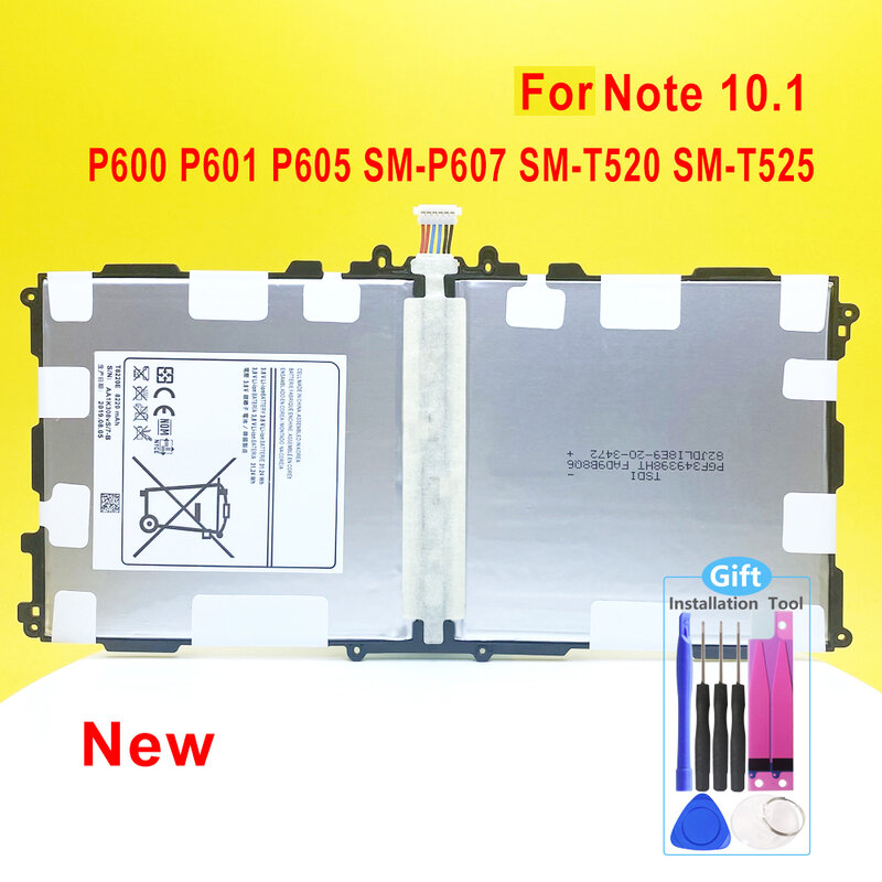 Mới T8220C T8220E Pin Dành Cho Samsung GALAXY Note 10.1 2014 Edition Tab Pro P600 P601 P605 P607 SM-T520 SM-T525 8220MAh