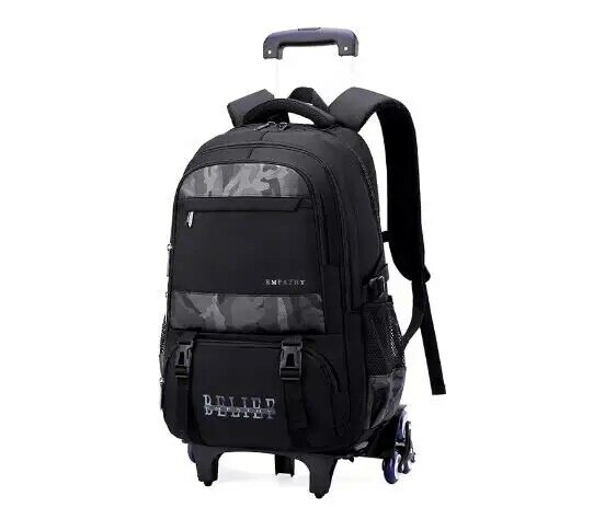 Kids Rolling  Backpack Free Shipping School Rolling Bag 17 inch Kids School Wheeled Backpack School Backpack With Cart for Boys