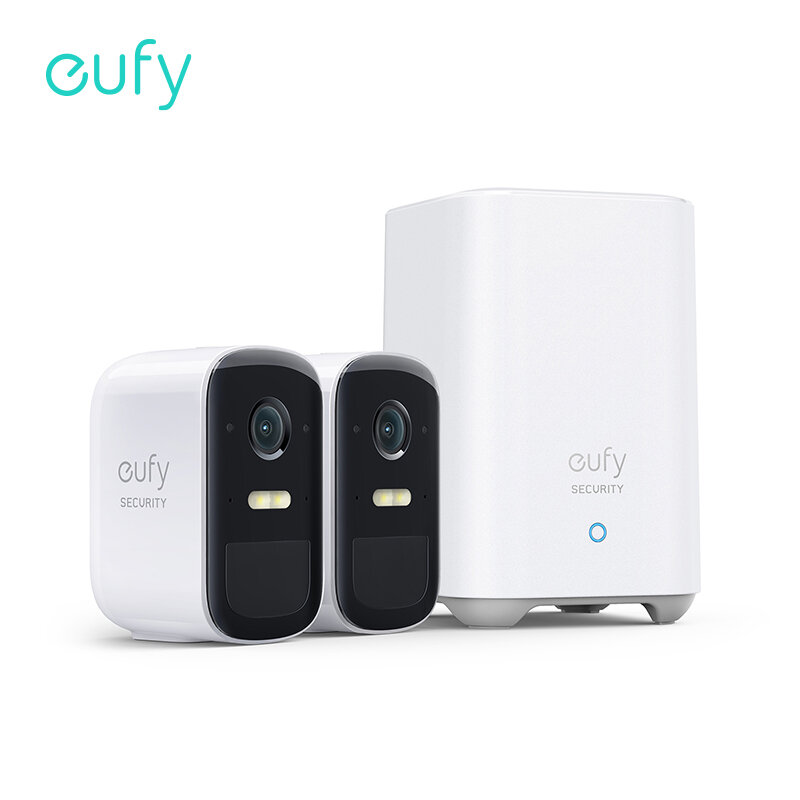 Eufy Keamanan EufyCam 2C Kamera Keamanan Rumah Nirkabel 180-Hari Baterai Kit Rumah Kompatibilitas 1080P HD Tidak Ada Biaya Bulanan EU & UK