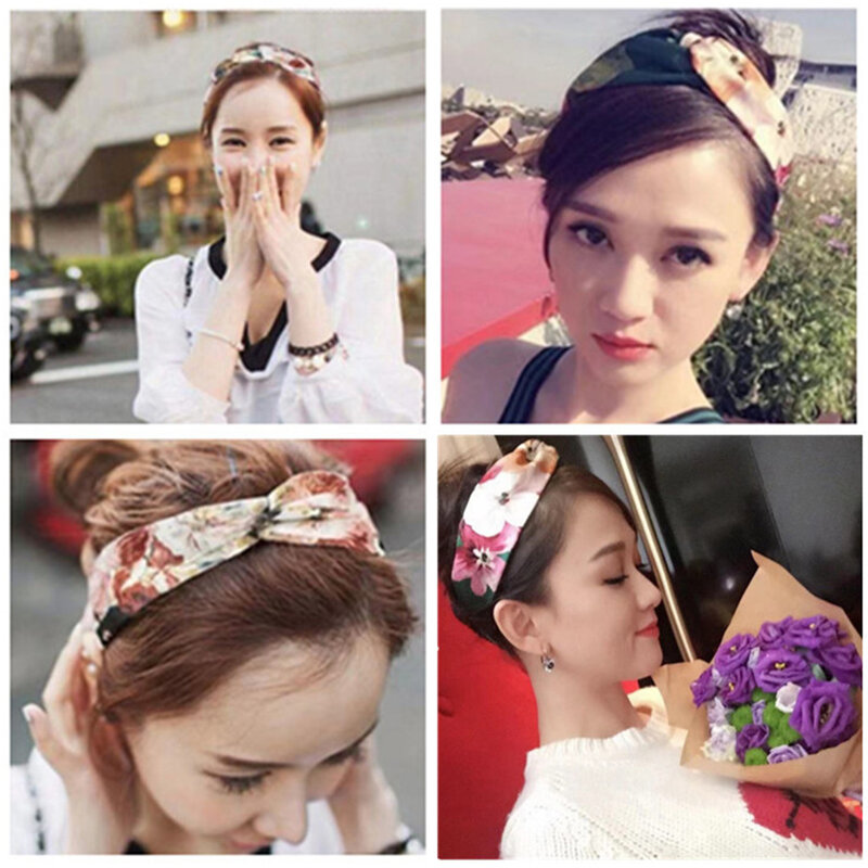 Boho Style Knot Headband for Ladies Stretchy Hairband for Yoga and Daily Wear Available in A1 A4 B1 B4 C1 C4 Colors