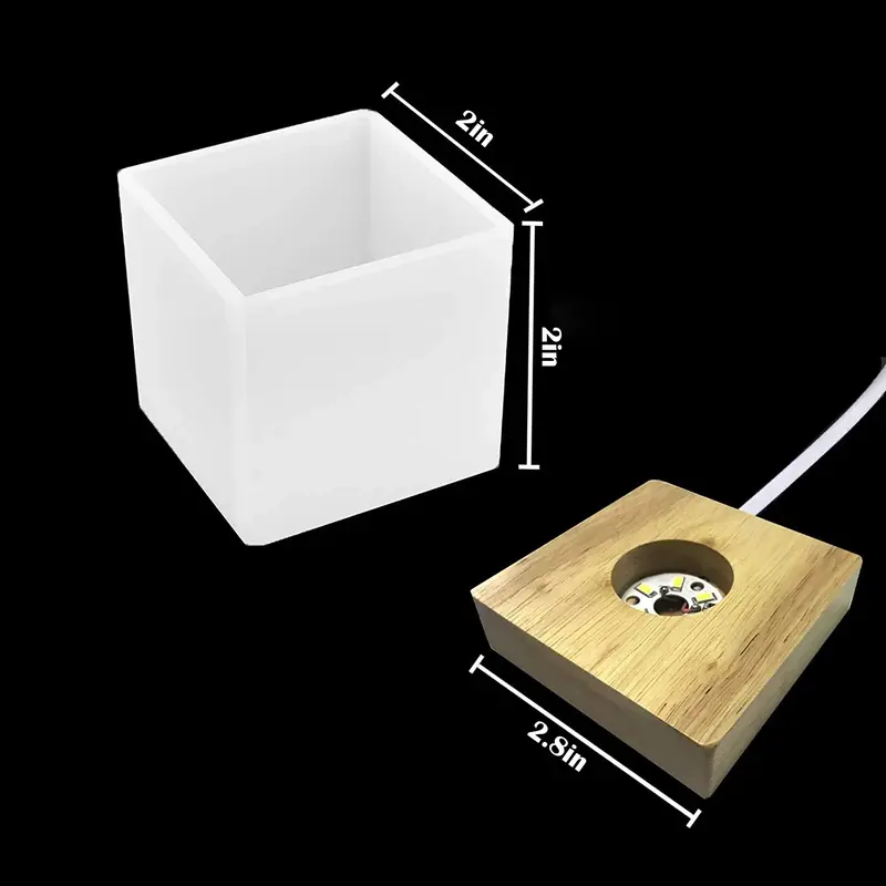 樹脂および樹脂用の正方形の型,木製の固定ベーススタンドを備えた成形金型