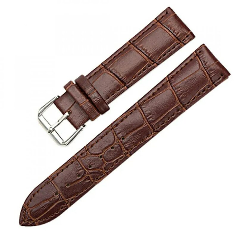 Correa de reloj de cuero con hebilla de acero, correa de reloj de cuarzo Vintage de alta calidad, 18/20/22mm