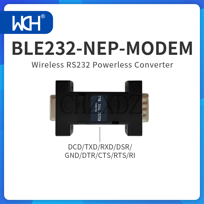 BLE232-NEPワイヤレスrs232 comポートシリアルパワーフリーコンバータ、ch9140、3ピン、9ピン、db9ケーブル、ロットあたり2個、ロット5個