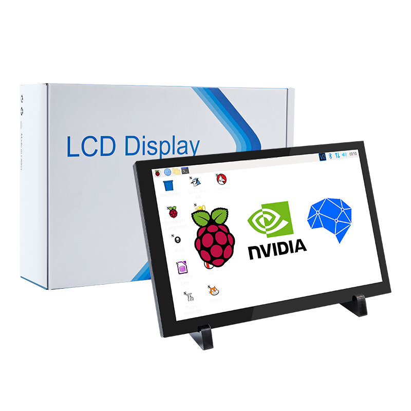 Kapazitives 10,1-Zoll-Touchscreen-LCD-Display mit hoch auflösender Halterung für Himbeer-Pi-Jetson-Nano/Orin-Nano/Orin-NX