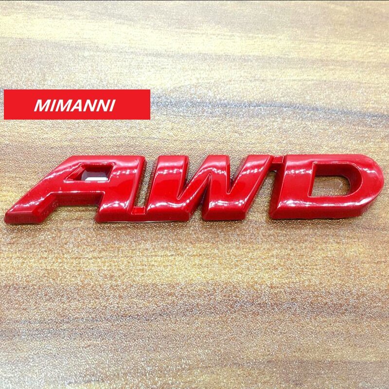 Aksesori Mobil Suku Cadang Mobil Stiker Lencana 3D Logam Krom Seng Logam AWD 3D untuk Honda Toyota 4 Drive Stiker