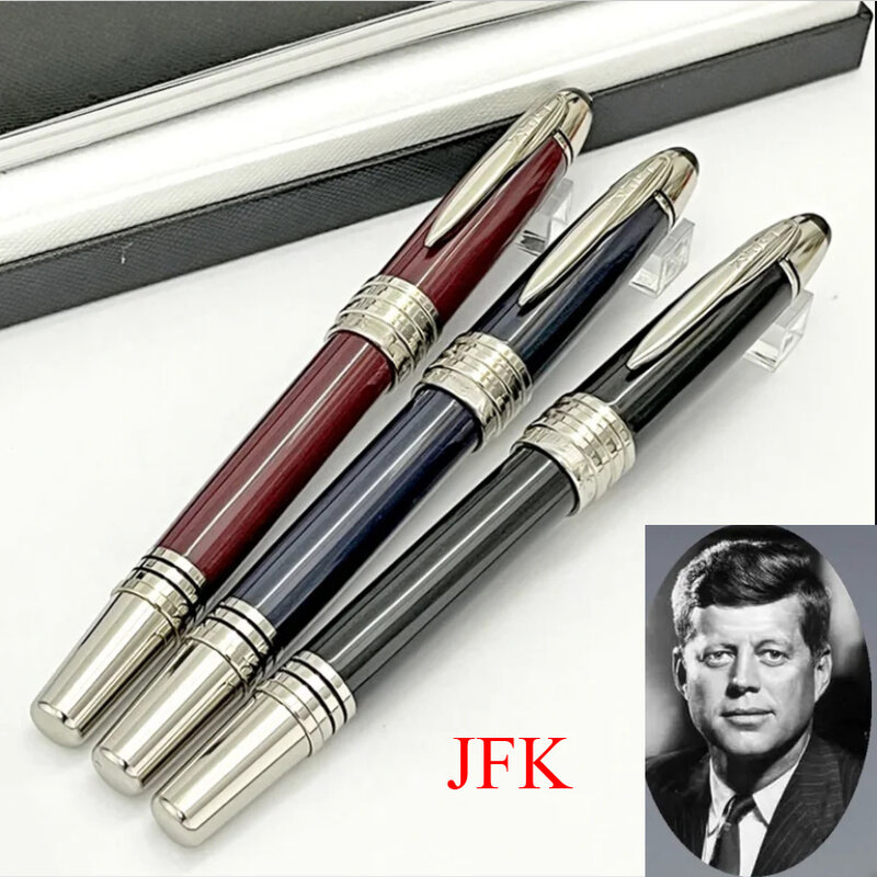 TS John F. Kennedy MB Fountain Rollerball Bolígrafo De Metal azul oscuro de lujo, oficina, escuela, clásico con número de serie JFK