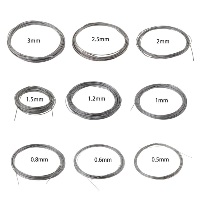 Câble métallique en acier inoxydable résistant à la corrosion, utilisation intérieure ou extérieure, livraison directe