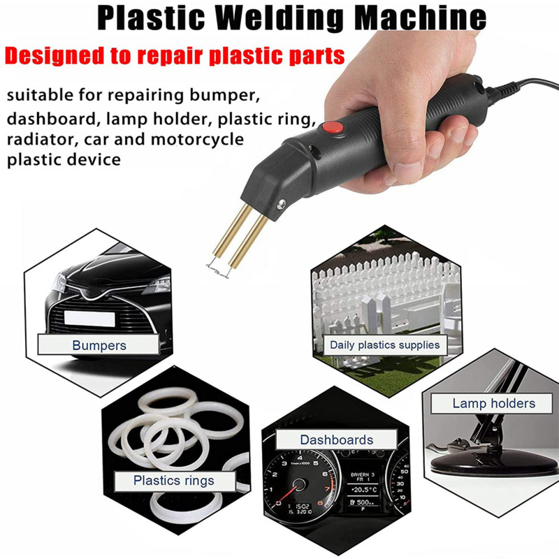 100w atualizado máquina de solda de plástico equipamentos de soldagem rápido aquecimento plástico soldador plástico reparação do produto pára-choques do carro