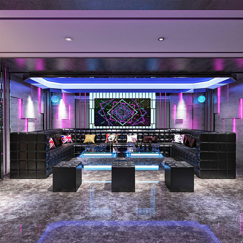 Bar Night Club Furniture Club Sofa modern KTV, disco, bar sofa stool and counter furniture, club long sofa set