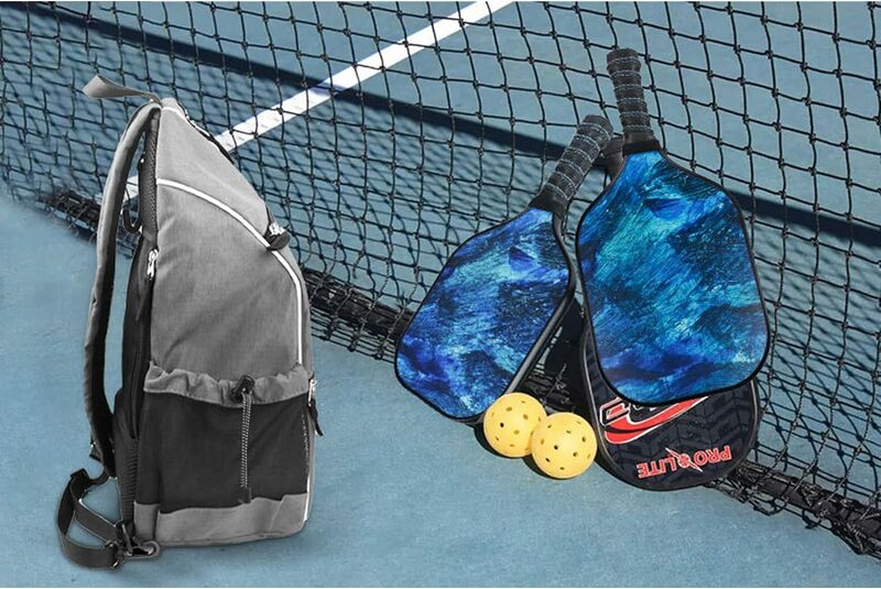 Saco de crossbody grande, Repelente de água, Mochila para raquete Pickleball, Mochila de peito minimalista para tênis e viagem esportiva