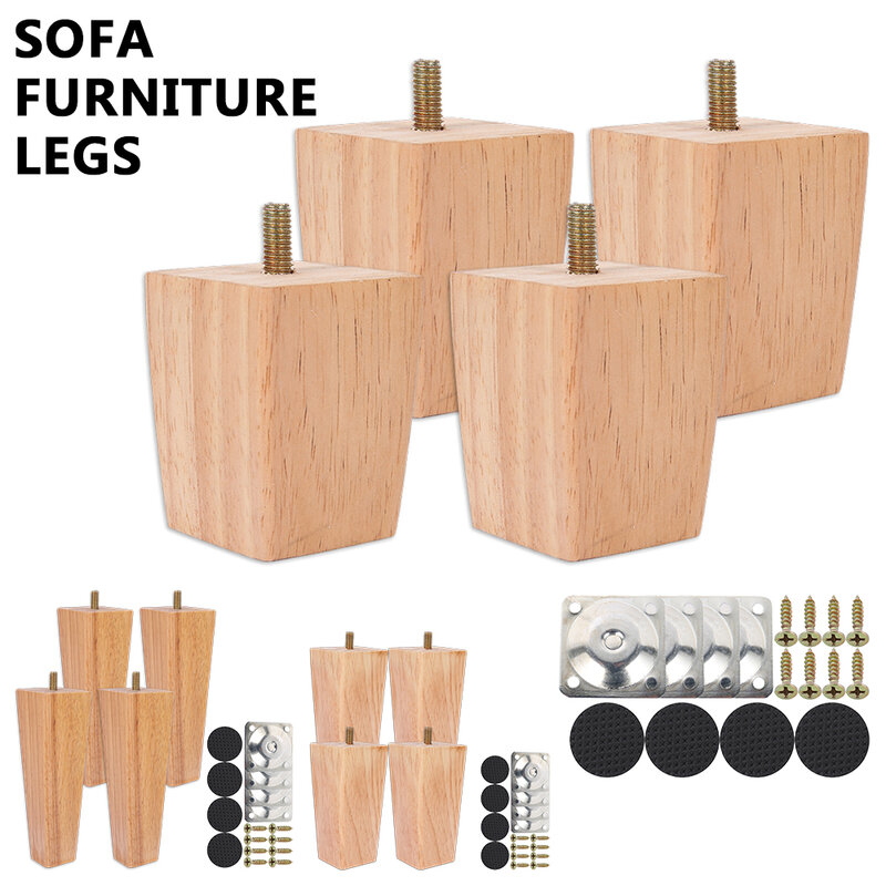 4 sztuk 6/10/15cm meble z litego drewna stóp Sofa szafy nogi kwadratowy blat stołu krzesło w celu uzyskania stóp dom umeblowanie akcesoria
