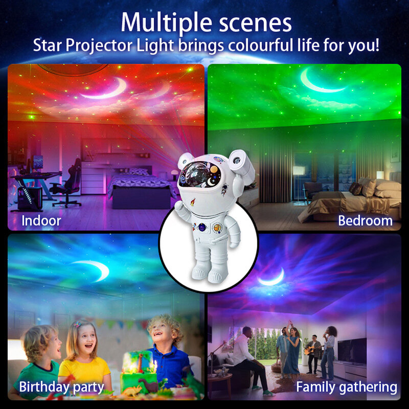 Nouveau projecteur étoile galaxie ciel étoilé veilleuse lampe d'astronaute décoration de chambre à coucher Luminaires décoratifs cadeau