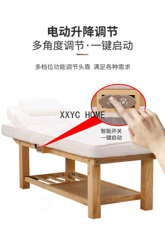 Z litego drewna lateksowa bawełna fotel kosmetyczny piękna specjalna fizjoterapia regulowany masaż kanapa masaż masaż masaż masaż