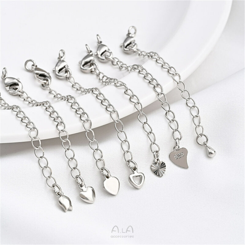 Cadena de extensión de cadena de cola de platino, pulsera casera, collar, cadena de extensión, accesorio de tocado hecho a mano DIY