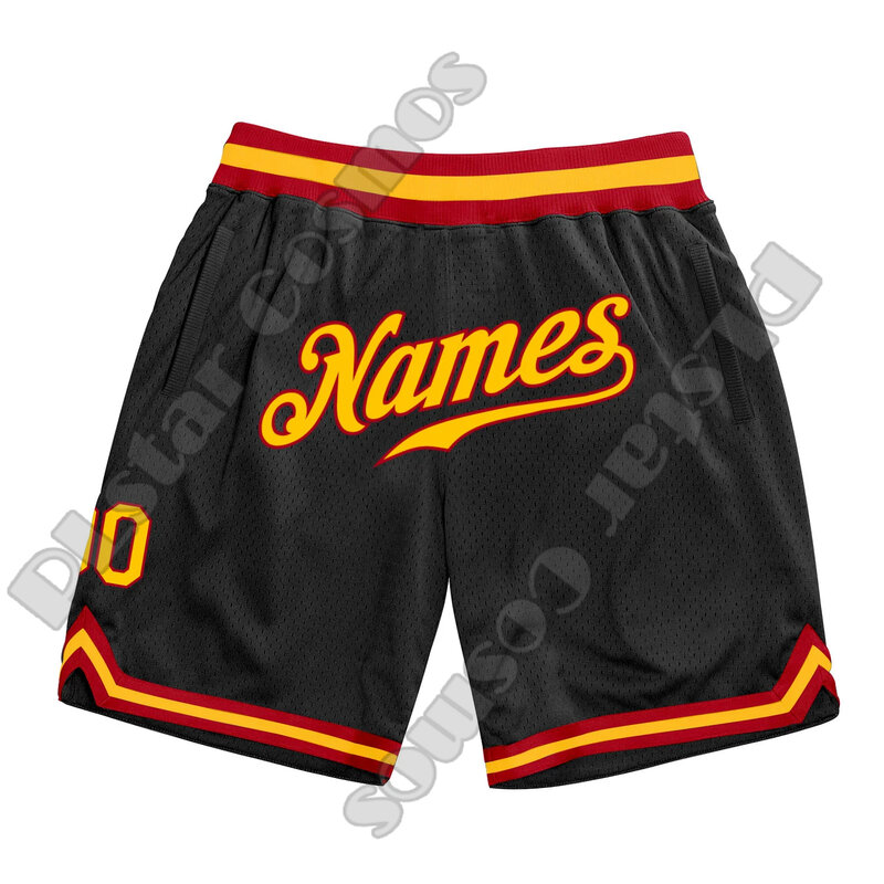 Шорты для баскетбола в стиле Харадзюку, винтажные дышащие сетчатые спортивные штаны в стиле ретро с цифрами для команды с именем под заказ, летние