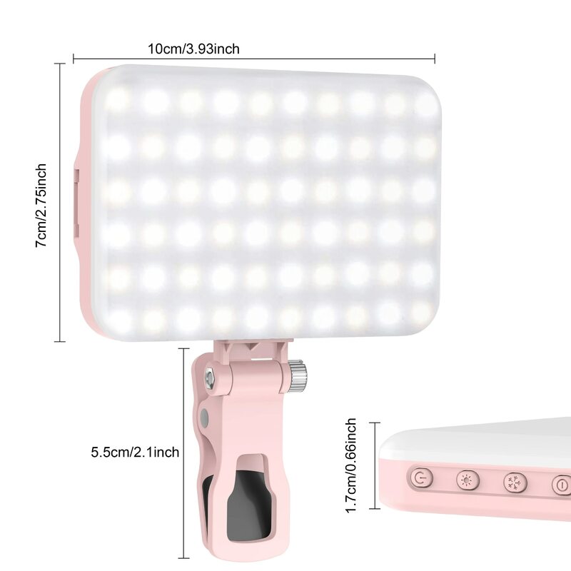 Led Photo Fill Light supporto regolabile dimmerabile, per telefono, iPhone, illuminazione Video fotografica per la registrazione Video Streaming Filmin