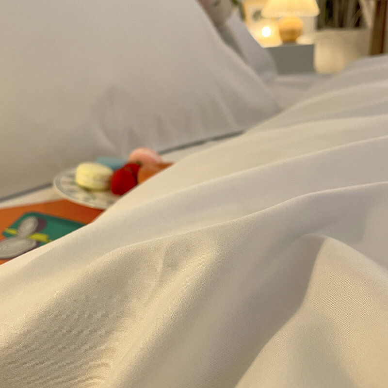 Weiße Bett bezug haut freundliche Bettdecken bezüge einfache Bettwäsche für Zuhause Funda Nordica weiche Bett bezüge (kein Kissen bezug)