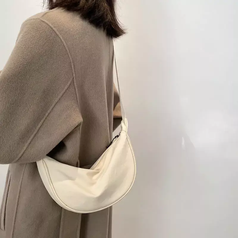 Borsa a tracolla in Nylon per donna 2024 nuova borsa per gnocchi alla moda borsa a tracolla leggera in tela borsa a tracolla in tela