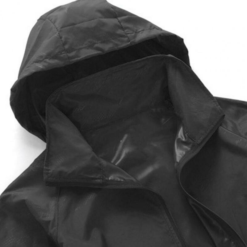 Płaszcz Unisex do biegania z długim rękawem z kapturem luźna na wiosnę jesienna wodoodporna męska kurtka sportowa na świeżym powietrzu ubrania z filtrem przeciwsłonecznym