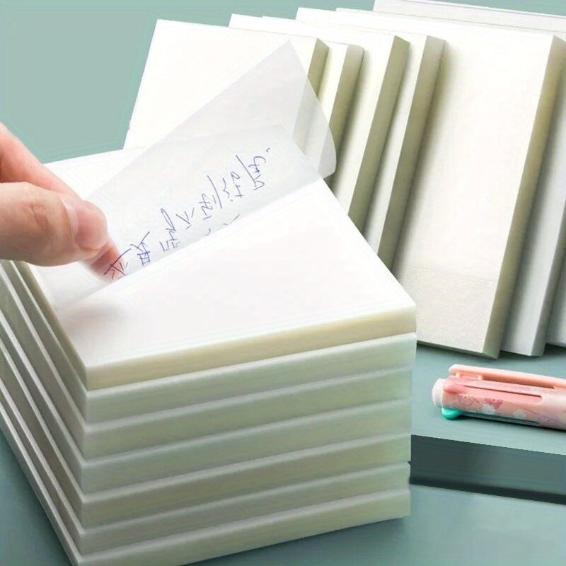 50 fogli di taccuini adesivi stampati trasparenti blocchi per appunti Posits Papeleria Journal cancelleria per la scuola forniture per ufficio spedizione gratuita