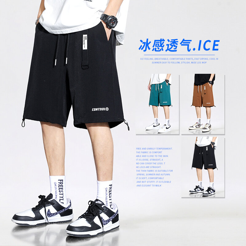 Шорты-карго мужские с множеством карманов, уличная одежда, летние модные свободные шорты в Корейском стиле, повседневные прямые мешковатые штаны в стиле Харадзюку, Y2k