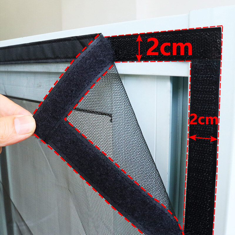 Novo forte magnético cortina de porta mosquiteiro magnético cortina voar inseto malha de tela de fechamento automático tamanho personalizado fácil instalação