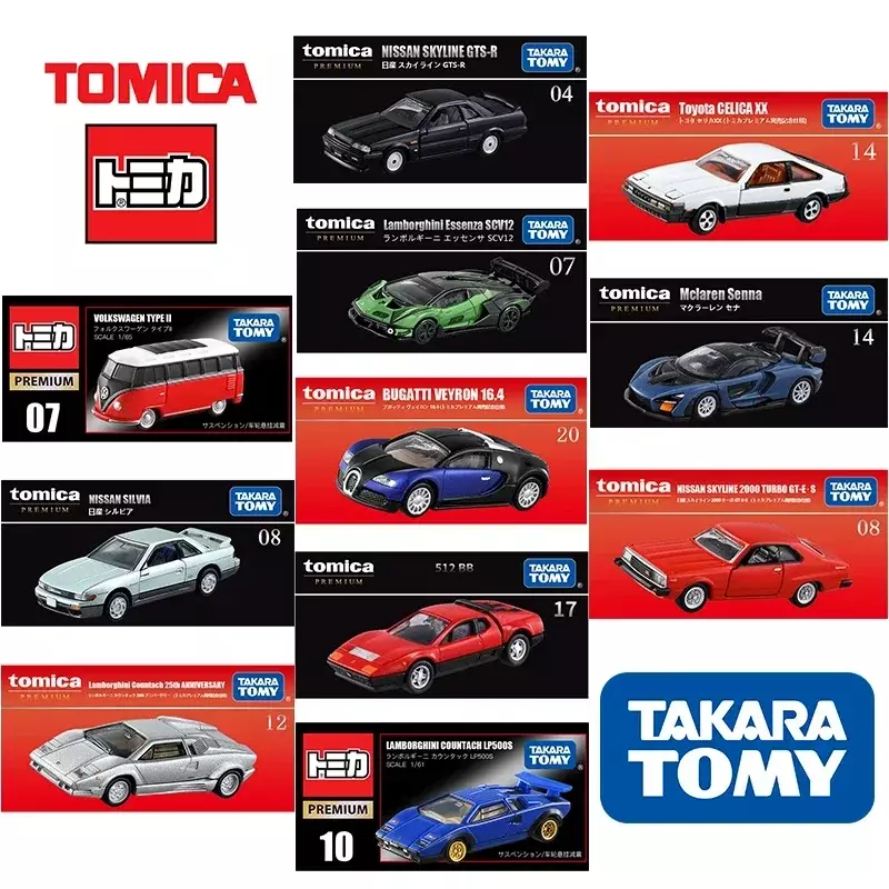 Takara Tomy Tomica mainan hadiah anak laki-laki, Toyota Honda Nissan Lamborghini TP skala 1/64 mobil Alloy Diecast Model anak-anak