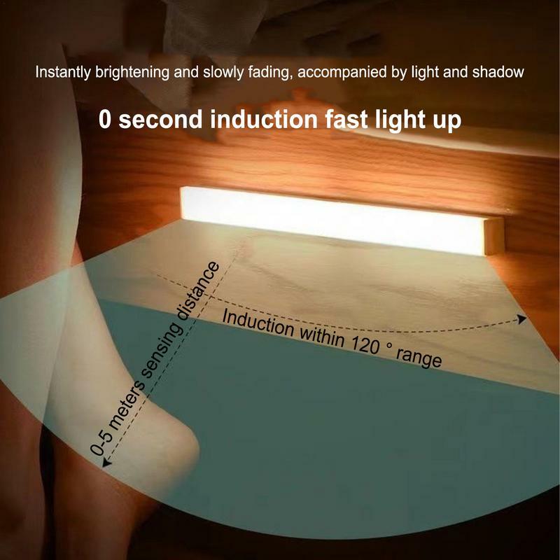 Magnético Recarregável Sob Luzes Do Armário Do Contador, Barra De Luz LED, Iluminação Do Sensor De Movimento