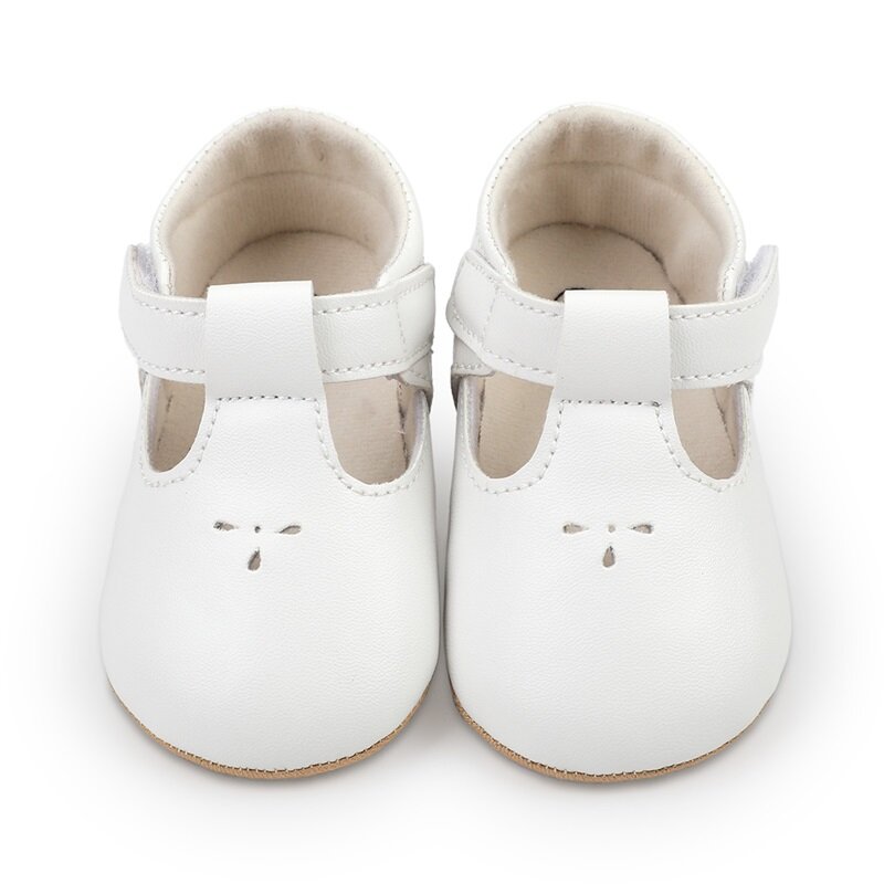 Tregren-zapatos de princesa para niña recién nacida, zapatillas planas antideslizantes de goma PU para cuna, primeros pasos, 0 a 18M