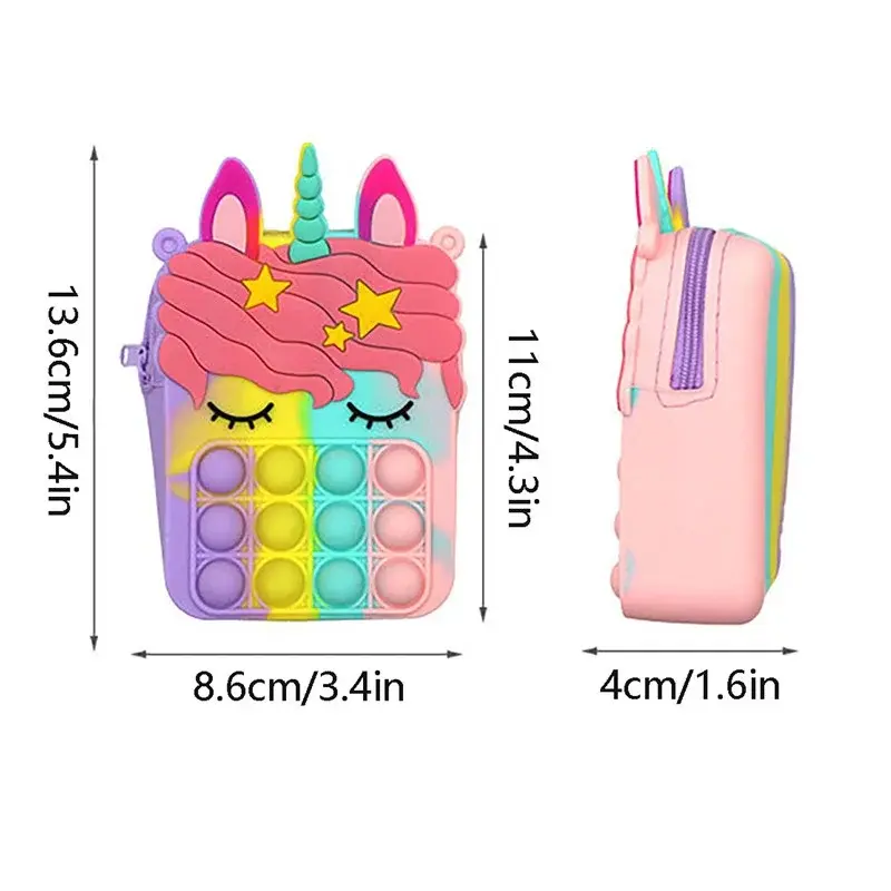 Neue Messenger Tasche für Mädchen Spielzeug Anti-Stress Push Blase Einfache Dimple Stress Relief Squeeze Spielzeug für Kinder