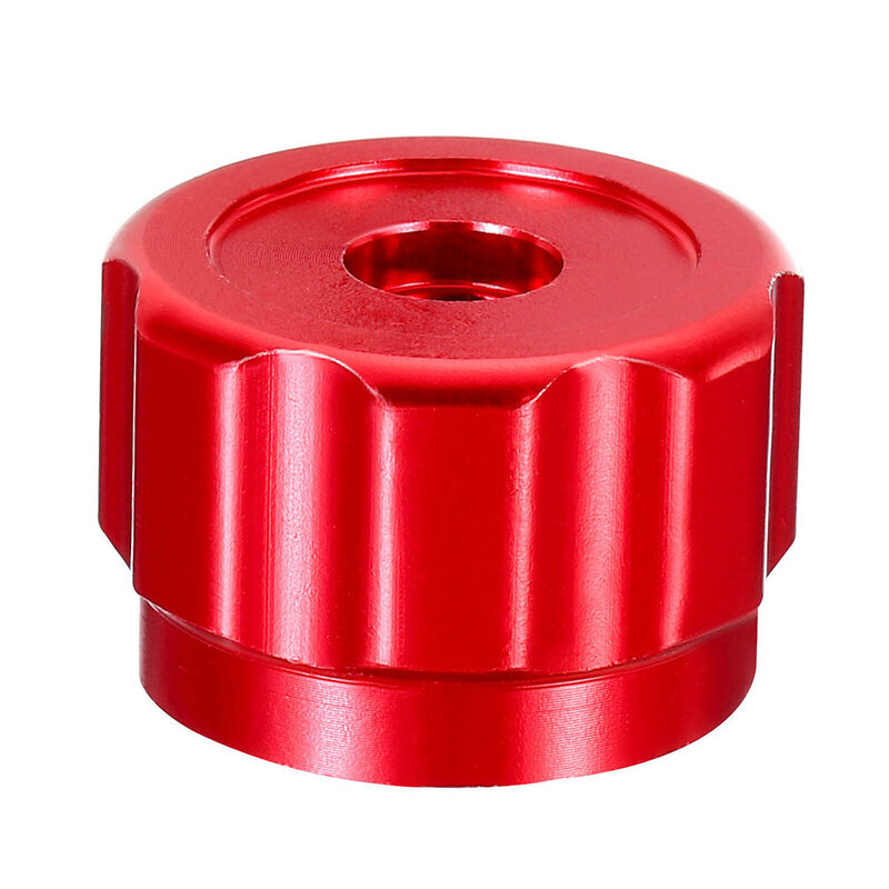 Liga de alumínio Rodada Roda Handle, Manifold Gauges Knob, vermelho e azul, Altura 22mm, 1 conjunto