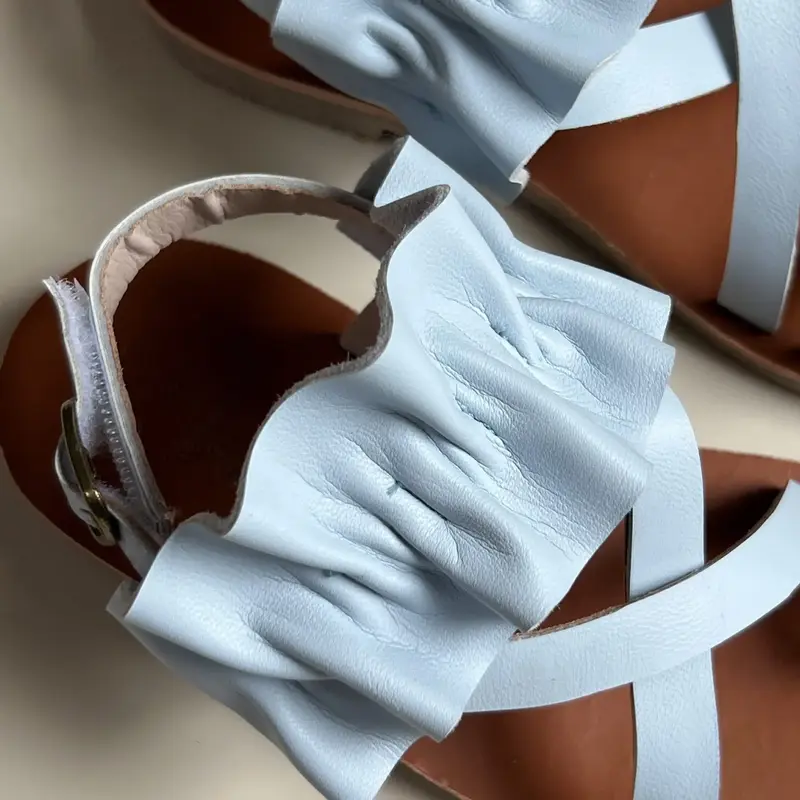 Nowe letnie dziewczyny ściągane sandały z prawdziwej skóry śliczne lody kolorowe buty dziecięce na wakacje dziecięce sandały plażowe dla dzieci