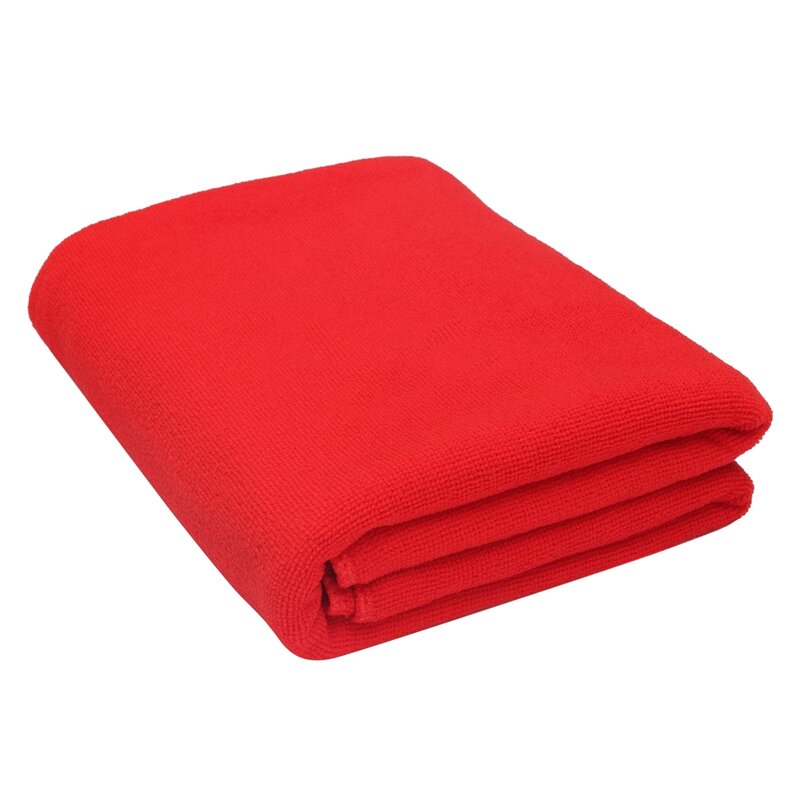 Toalha desportiva de microfibra grande vermelha, secagem rápida, para banho, ginásio, viagem, natação, camping, praia, 2x