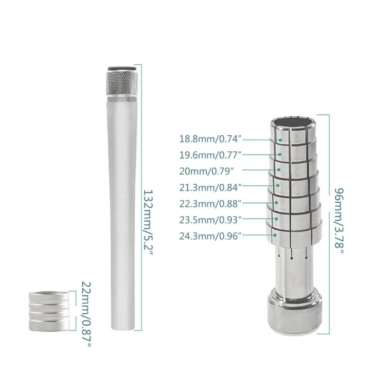 Ring Sizer Expander Enlarger Stick with Rubber Hammer Ring Stretcher Jewelry Making Tools for Ring Enlargement Repair