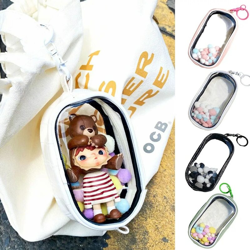 Transparent Jewelry Organizer Storage Box Earphone Storage Bag Wallet Key Lipstick boxes Thicken Mystery Box Toy Doll Gifts Bag