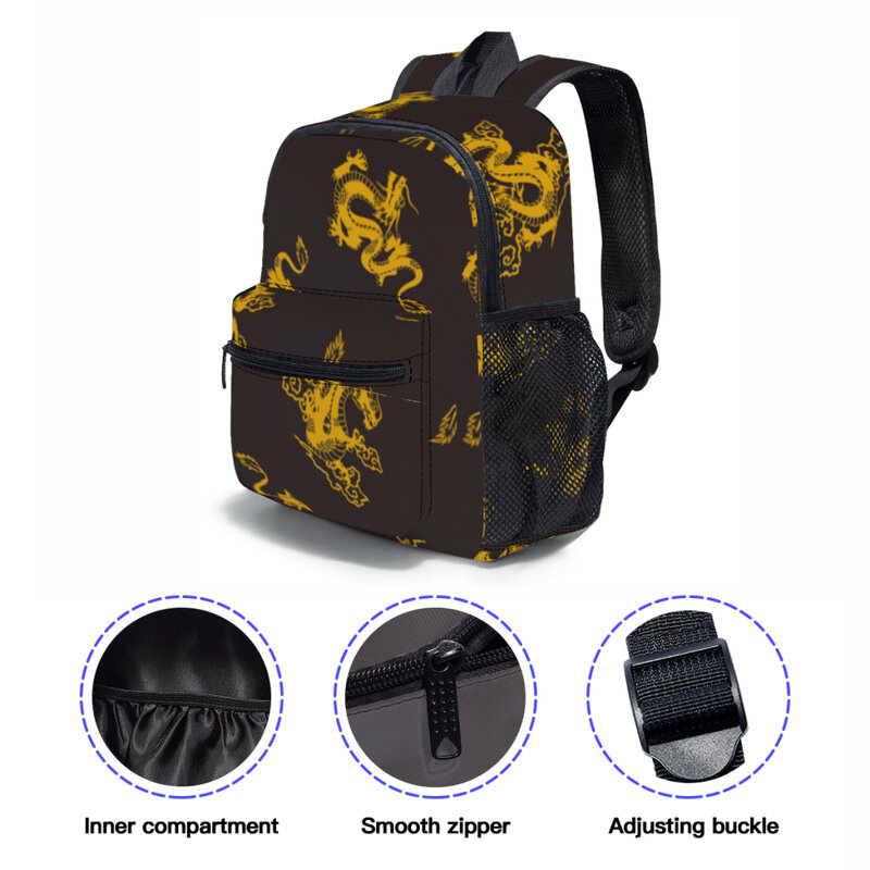 Tas punggung bayi motif naga, tas sekolah anak, tas sekolah TK, tas ransel bayi motif naga