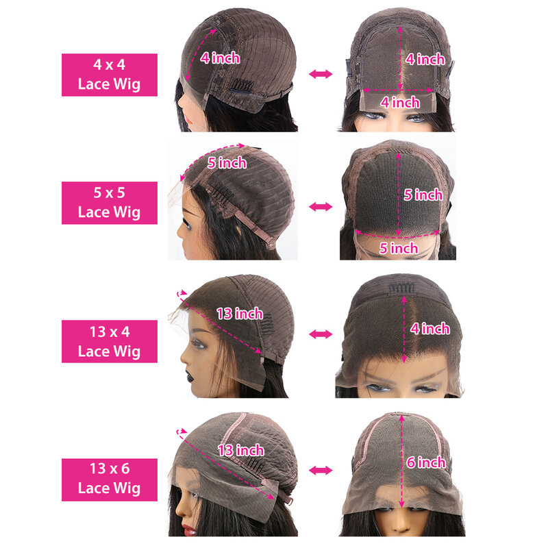Парик для чернокожих женщин, свободные натуральные волосы с короткой кружевной передней частью, 13 х6, бразильские, предварительно выщипанные, 4 х4, 5 Х5