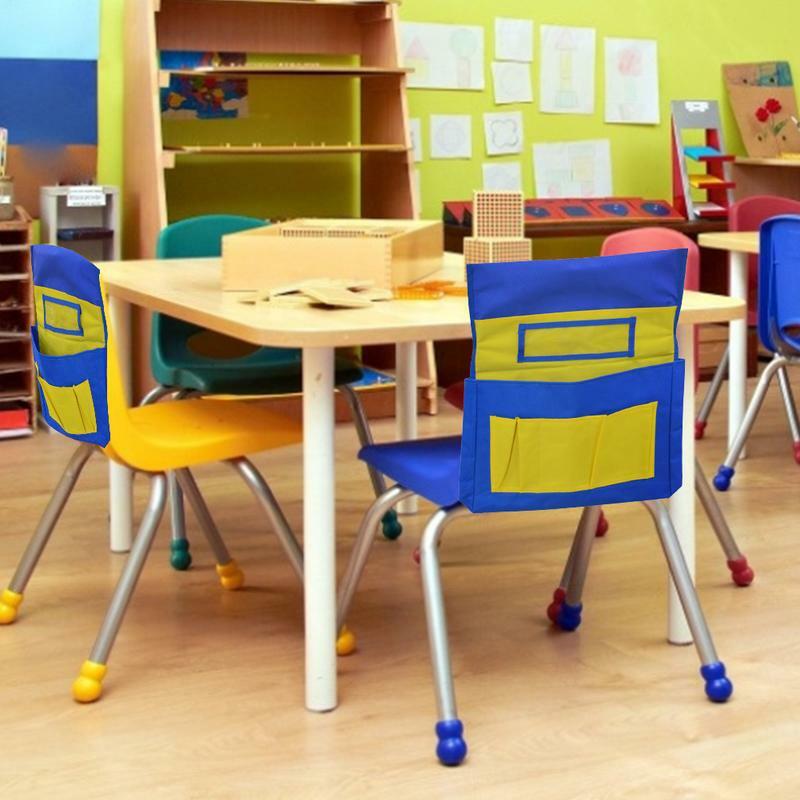Дополнительная подвесная сумка для книг на заднее кресло, карман для хранения стула с именной этикеткой для классов, школы, дома и офиса